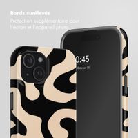 Selencia Coque arrière Vivid avec MagSafe Apple iPhone 15 - Art Wave Black