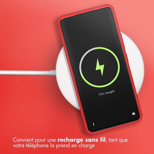 Accezz Coque Liquid Silicone Samsung Galaxy A53 - Rouge