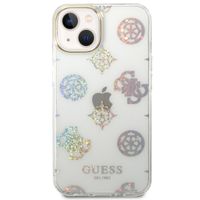 Guess Coque Peony Glitter iPhone 14 - Blanc