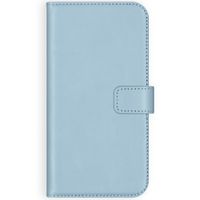 Selencia Étui de téléphone en cuir véritable Apple iPhone Xr - Bleu clair