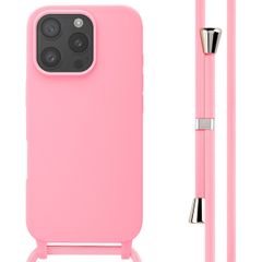 imoshion Coque en silicone avec cordon Apple iPhone 16 Pro - Rose