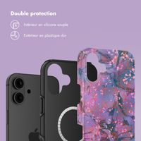 Selencia Coque arrière Vivid avec MagSafe Apple iPhone 16 - Fresh Paint Flower Orange