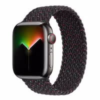 Apple Bracelet Boucle unique tressée Apple Watch | 38/40/41/42 mm - Taille 1 - Black Unity