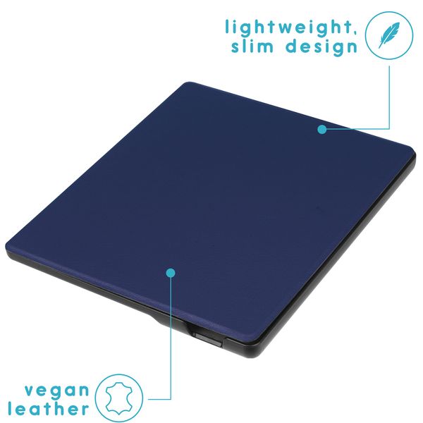 imoshion Étui de liseuse portefeuille Slim Hard Amazon Kindle Oasis 3 - Bleu foncé