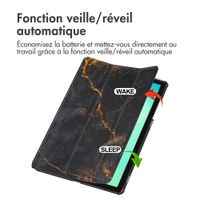 imoshion Coque tablette Design Trifold Samsung Galaxy Tab A11 Plus - Black Marble