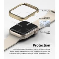 Ringke Style de lunette Apple Watch Series 7 / 8 / 9 - 41 mm - Matte Curve Gold