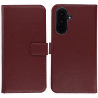 Selencia Étui portefeuille en cuir véritable Samsung Galaxy A57 (5G) - Burgundy