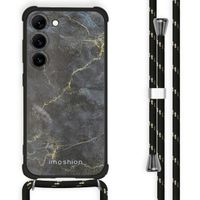 imoshion Coque Design avec cordon Samsung Galaxy S23 - Black Marble