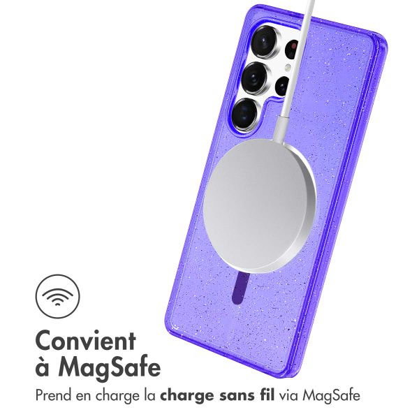 imoshion Coque Pailletée avec MagSafe Samsung Galaxy S25 Ultra - Paillettes Violet