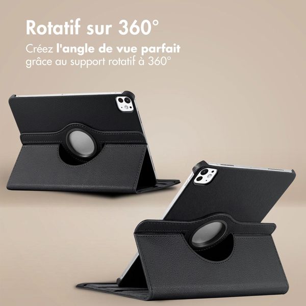 imoshion Coque tablette rotatif à 360° Apple iPad Air 11 pouces (2026) M4 / (2025) M3 / (2024) M2 / Air 5 (2022) / Air 4 (2020) / Pro 11 (2018/2020) - Noir