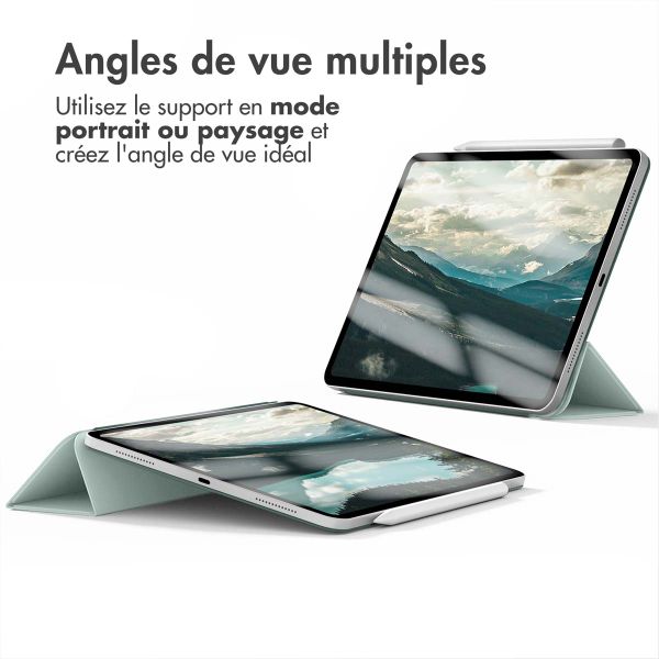 imoshion Magnetic etui de téléphone portefeuille Apple iPad Pro 11 (2022 / 2021 / 2020 / 2018) - Vert clair