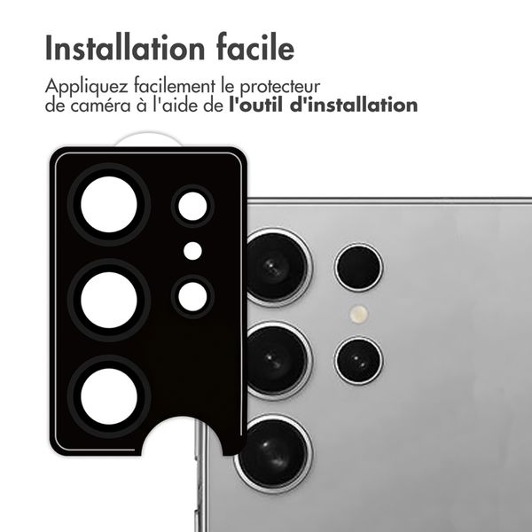 imoshion Lot de 2 protections d'objectif de caméra Samsung Galaxy S24 Ultra - Noir