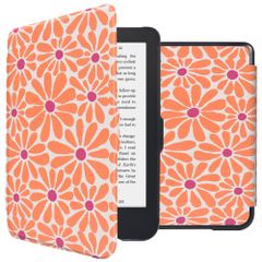 imoshion Design Slim Hard Sleepcover Kobo Clara 2E / Tolino Shine 4 - Orange Flowers Connect