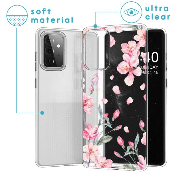 imoshion Coque Design Samsung Galaxy A72 - Fleur - Rose