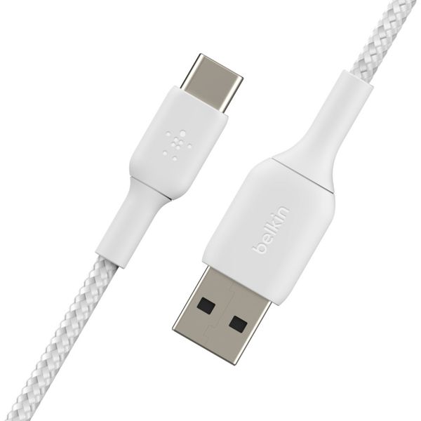 Belkin Boost↑Charge™﻿ Braided USB-C vers câble USB - 1 mètre -Blanc