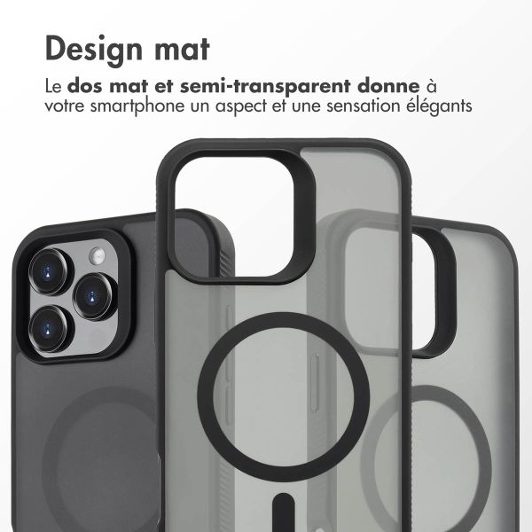 Accezz Coque Givrée Robuste avec MagSafe iPhone 16 Pro Max - Noir