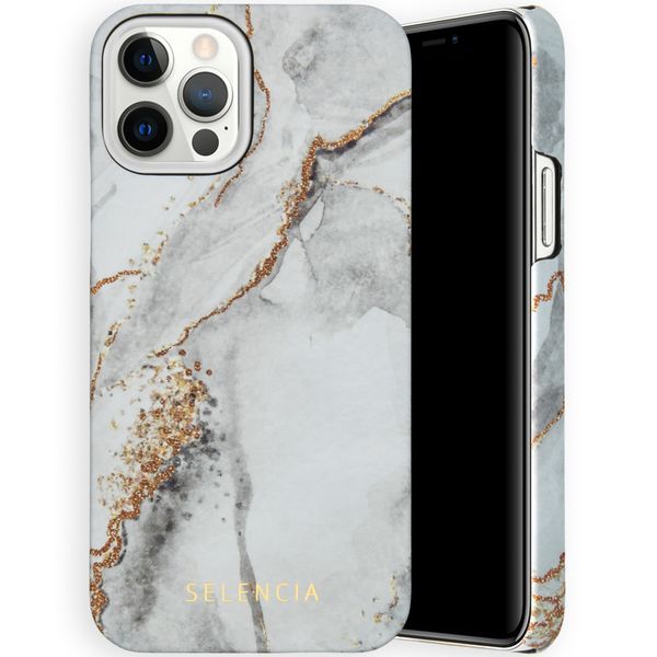 Selencia Coque Maya Fashion iPhone 12 (Pro) - Marble Stone