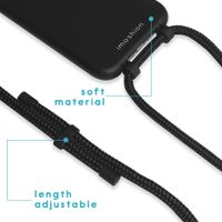 imoshion Coque de couleur avec cordon amovible Apple iPhone SE (2022 / 2020) / 8 / 7 - Noir