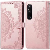 imoshion Etui de téléphone portefeuille Mandala Sony Xperia 1 V - Rose Dorée