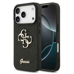 Guess Coque 4G Metal Logo Glitter Apple iPhone 17 Pro Max - Noir