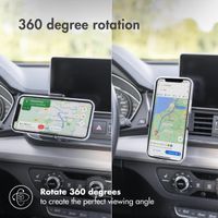 Accezz Support de téléphone pour voiture - Réglable - Universel - Grille de ventilation - Noir