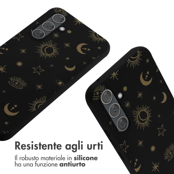 imoshion Coque design en silicone avec cordon Samsung Galaxy A54 (5G) - Sky Black