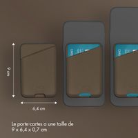 Accezz Porte-cartes en cuir - Compatible avec MagSafe et Qi2 - Coffee Brown