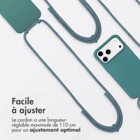 imoshion Coque arrière Color avec cordon amovible et MagSafe Apple iPhone 17 Pro - Vert foncé