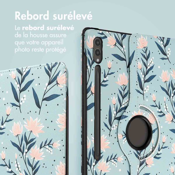 imoshion Coque Design rotatif à 360° Samsung Galaxy Tab S10 Ultra / Tab S9 Ultra - Flowers