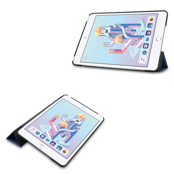 imoshion Coque tablette Trifold Apple iPad Mini 5 (2019) / Mini 4 (2015) - Bleu foncé