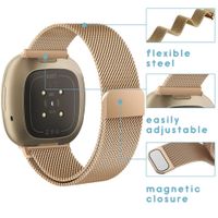 imoshion Bracelet magnétique milanais Fitbit Versa 4/ 3 / Sense (2) - Rose Doré