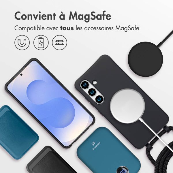 imoshion Coque arrière Color avec cordon amovible et MagSafe Samsung Galaxy S24 / S25 - Noir