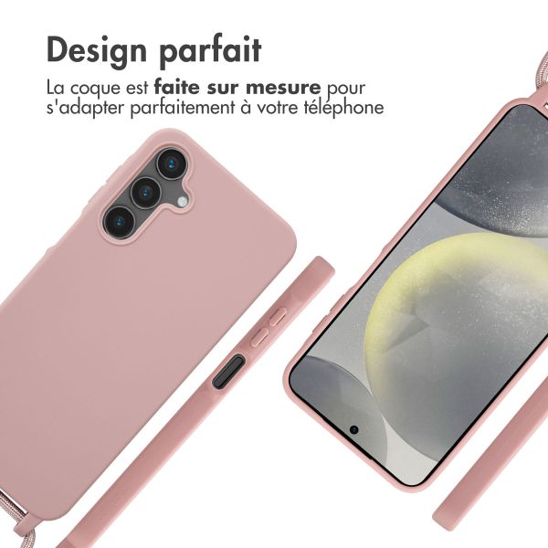 imoshion Coque en silicone avec cordon Samsung Galaxy S24 FE - Sand Pink