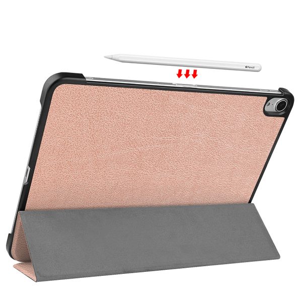 imoshion Coque tablette Trifold Apple iPad Air 11 pouces (2025) M3 / (2024) M2 / Air 5 (2022) / Air 4 (2020) - Rose Doré