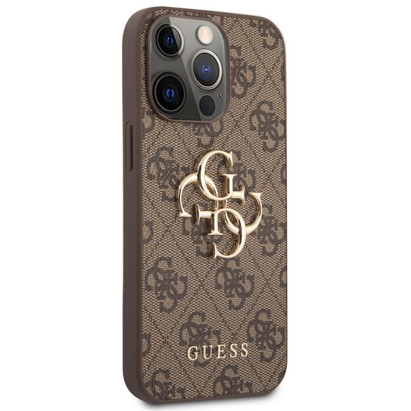 Guess Coque 4G Metal Logo Backcover Apple iPhone 13 Pro Max - Marron