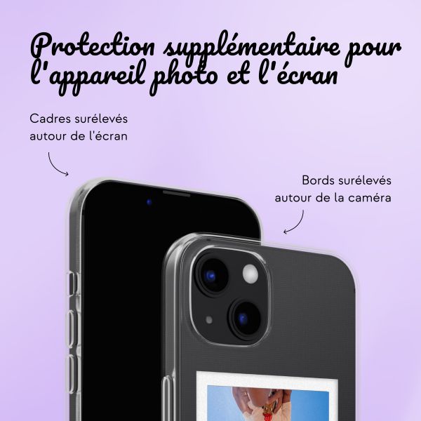 Coque personnalisée avec polaroid iPhone 13 - Transparent