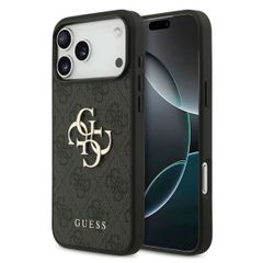 Guess Coque 4G Metal Logo Backcover Apple iPhone 17 Pro - Noir