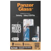 PanzerGlass Protection d'écran Privacy Ultra-Wide Fit Anti-bactérienne avec applicateur Samsung Galaxy S24 Plus