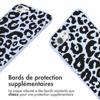 imoshion Coque design en silicone avec cordon Apple iPhone SE (2022 / 2020) / 8 / 7 - Animal Lila