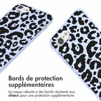 imoshion Coque design en silicone avec cordon iPhone SE (2022 / 2020) / 8 / 7 - Animal Lila