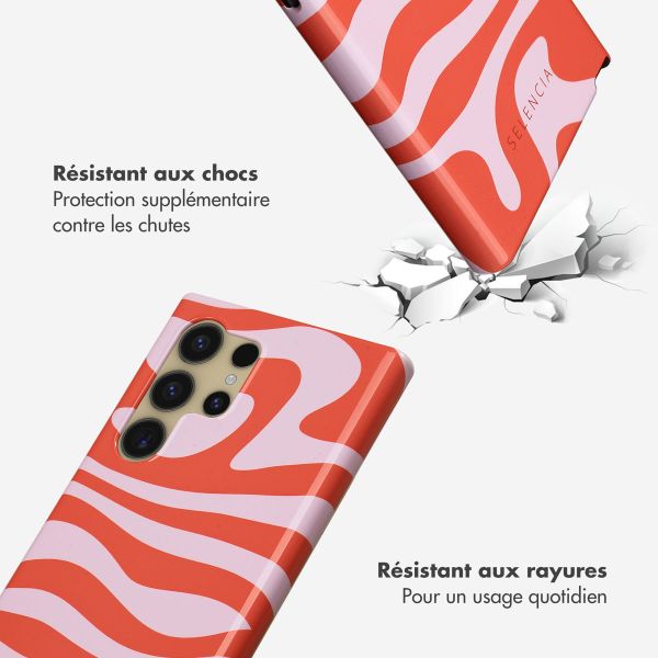 Selencia Coque arrière Vivid Samsung Galaxy S24 Ultra - Dream Swirl Pink