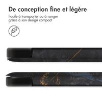 imoshion Coque tablette Design Samsung Tab S9 FE / Tab S9 - Black Marble