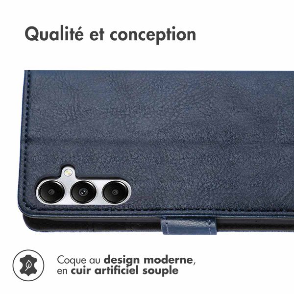 imoshion Étui de téléphone portefeuille Luxe Samsung Galaxy A15 (5G/4G) - Bleu foncé