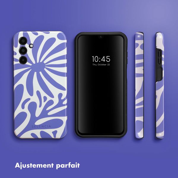 Selencia Coque arrière Vivid Samsung Galaxy A15 (5G/4G) - Modern Bloom Sapphire Blue