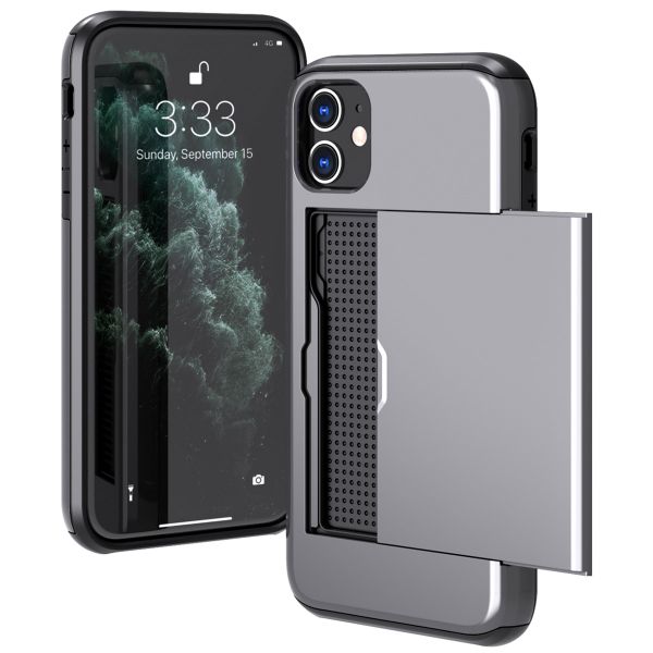 imoshion Coque arrière avec porte-cartes Apple iPhone 11 - Gris