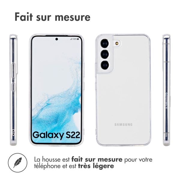 Accezz Coque Clear 100% recyclée Samsung Galaxy S22 - Transparent