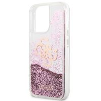 Guess Coque 4G Logo Liquid Glitter iPhone 13 Pro Max - Pink