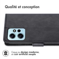 imoshion Étui de téléphone portefeuille Luxe Xiaomi Redmi Note 12 (4G) - Noir