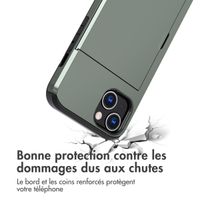 imoshion Coque arrière avec porte-cartes iPhone 13 - Vert foncé