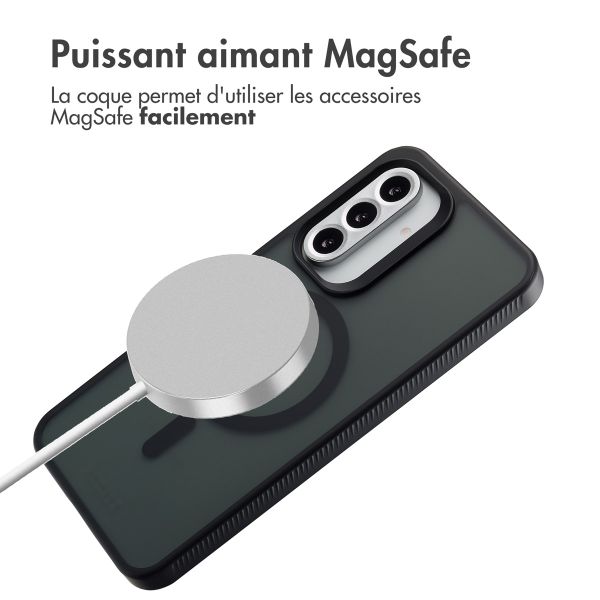 Accezz Coque Givrée Robuste avec MagSafe Samsung Galaxy A36 / A56 - Noir